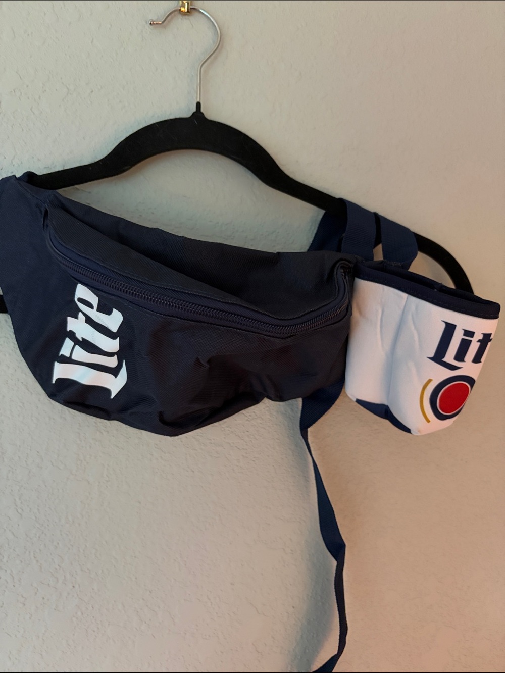 Miller Lite Navy and White Waist Bag